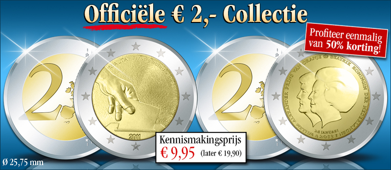 Officiële € 2,- Collectie reserveren